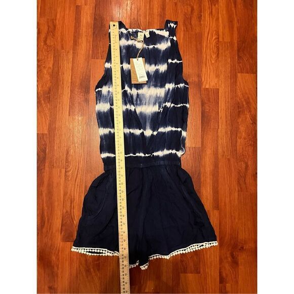 NWT. Beach By Exist Blue Tie-Dyed Romper Rompers Size XS - Picture 4 of 8